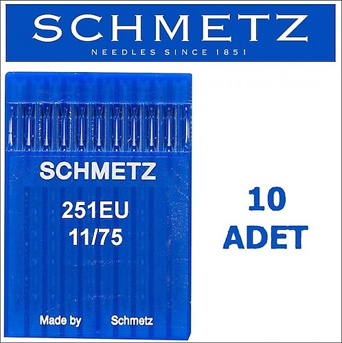 Schmetz 251 EU Paça Baskı Makinesi İğnesi 11/75 Numara