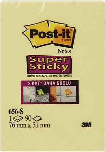 Post-It Süper Sticky 656-S 12'li Paket Yapışkanlı Not Kağıdı