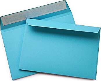 Yüksek kaliteli mektup zarfları C6 114 x 162 mm (Mavi) 120 g/m2, penceresiz basınca duyarlı yapışkan (madde 509 A)