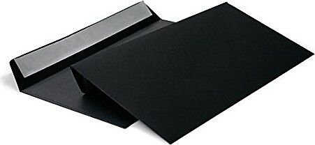 Zarf DIN uzun C6/5 114 x 229 mm, siyah, 120 g/m2, penceresiz basınca duyarlı yapışkan (madde: 214 A)