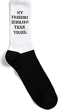 Koton Erkek Slogan İşlemeli Soket ÇorapBeyaz (000) Tek Beden
