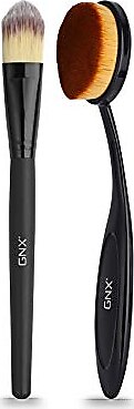 GNX GNXFR40 Orta Boy Fondöten ve Kontür Fırçası (Siyah, 2 Adet)