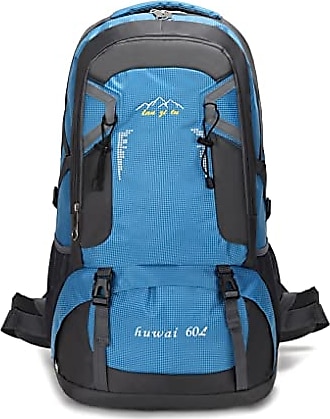 QOOEEDDS 60 l sırt çantası, dış mekan, kamp, büyük kapasiteli, su geçirmez sırt çantası, tırmanma sırt çantası, trekking, katlanabilir çanta