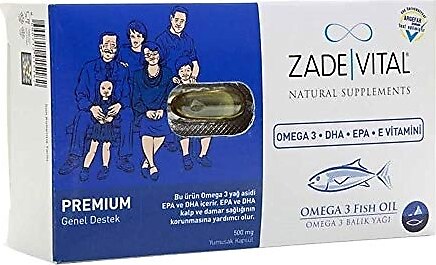 Zade Vital Premium Omega 3 Balık Yağı Genel Destek 45 Kapsül