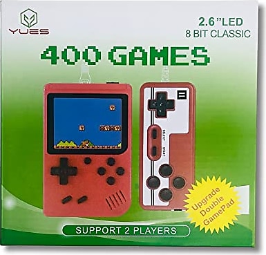 YUES Retro El Atarisi 400 Oyunlu Nostalji Oyun Konsolu 2 Kişilik Mavi