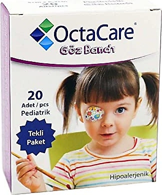 OctaCare Pediatrik 20'li Kız Çocuk Göz Kapama Bandı
