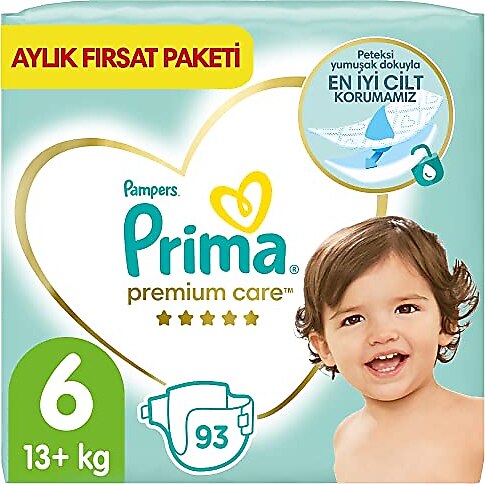 Prima Premium Care 6 Numara Extra Large 93'lü Aylık Fırsat Paketi Bebek Bezi