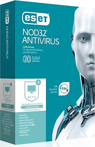 ESET NOD32 Antivirüs (3 Kullanıcı Kutu)