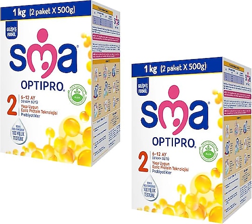 SMA Optipro 2 Probiyotik Devam Sütü 1000 gr 2 Adet
