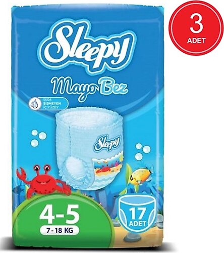 Sleepy Mayo Külot Bez 4-5 Numara Junior 3 x 17 Adet