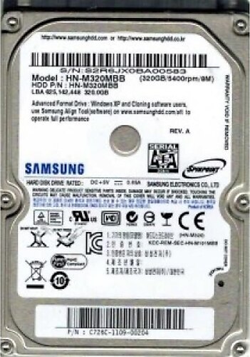 Samsung 320 GB HN-M320MBB Hard Disk