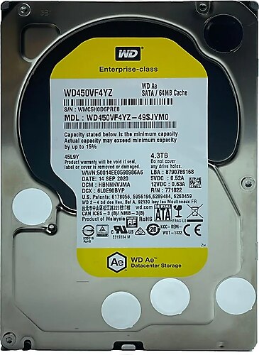 Western Digital 4 TB Enterprise Class WD450VF4YZ 3.5" SATA 3.0 Harddisk