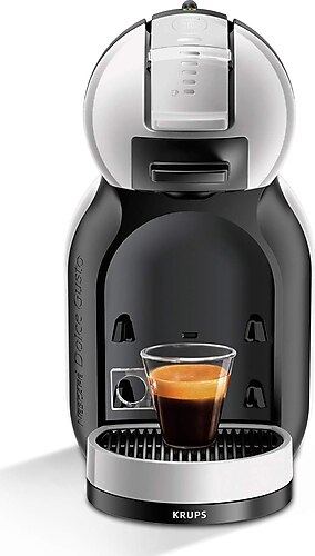 Cafetera Independiente, Máquina espresso, 0,8 L, Cápsula de café, 1500 W, Negro, Plata Krups Mini Me KP123B 