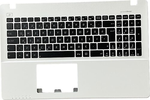 Asus X550JK, X550JX, X550L Uyumlu Kasalı Klavye Beyaz TR