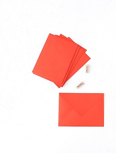 Renkli zarf (standart) 50 adet (Kırmızı)