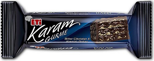 Eti Karam Gurme Bitter Çikolatalı Gofret 18 x 50 G