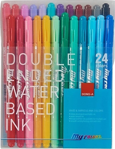 Dong-A 24 Renk My Color Çift Taraflı Keçeli Kalem