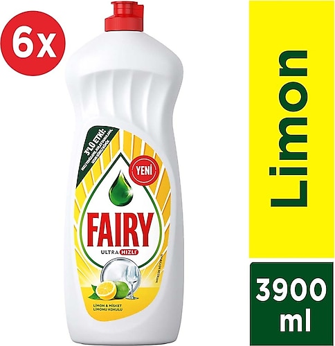 Fairy Limon 650 ml 6'lı Sıvı Bulaşık Deterjanı