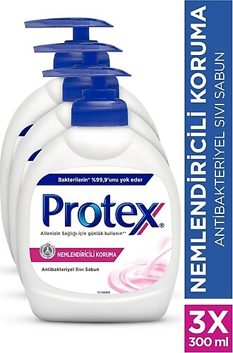 Protex Nemlendiricili Koruma Antibakteriyel Sıvı Sabun 300 ml X 3 Adet
