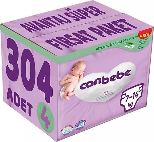 Canbebe 4 Numara Maxi 304'lü Bebek Bezi