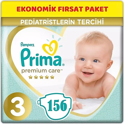 Prima Premium Care 3 Numara Midi 52'li 3 Paket Bebek Bezi