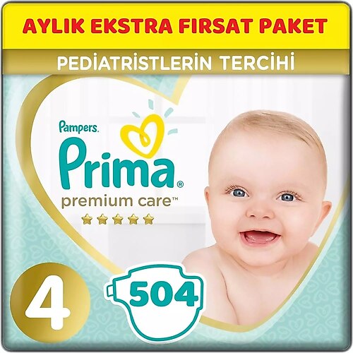 Prima Premium Care 4 Numara Maxi 168'li 3 Paket Bebek Bezi