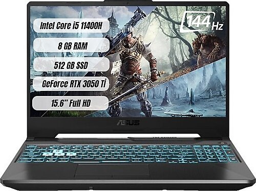 Asus TUF Gaming F15 FX506HE-HN011 i5-11400H 8 GB 512 GB SSD RTX3050TI 15.6" Full HD Notebook