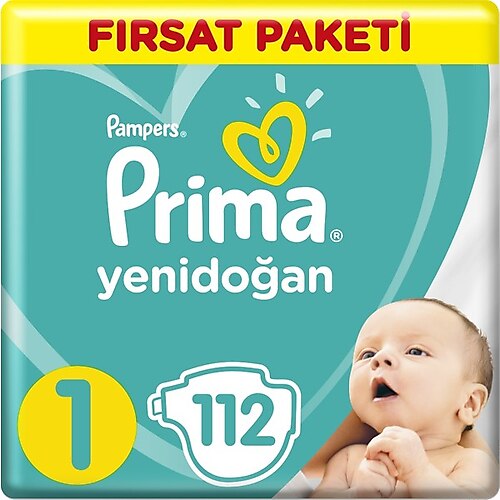 Prima Aktif Bebek 1 Numara Yenidoğan 112'li Bebek Bezi