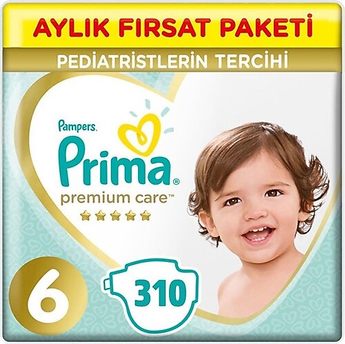Prima Premium Care 6 Numara Extra Large 310'lu Bebek Bezi