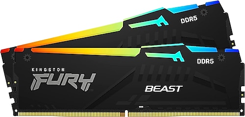 Kingston Fury Beast RGB 16 GB (2x8) DDR5 6000 MHz CL40 KF560C40BBAK2/16 RAM