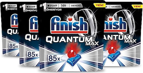 Finish Powerball Quantum Max 85 Adet 4'lü Paket Bulaşık Makinesi Tableti