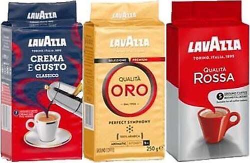 Lavazza Filtre Kahve Seti (RossaOroGusto) 250 Gr x 3 Adet Fiyatları